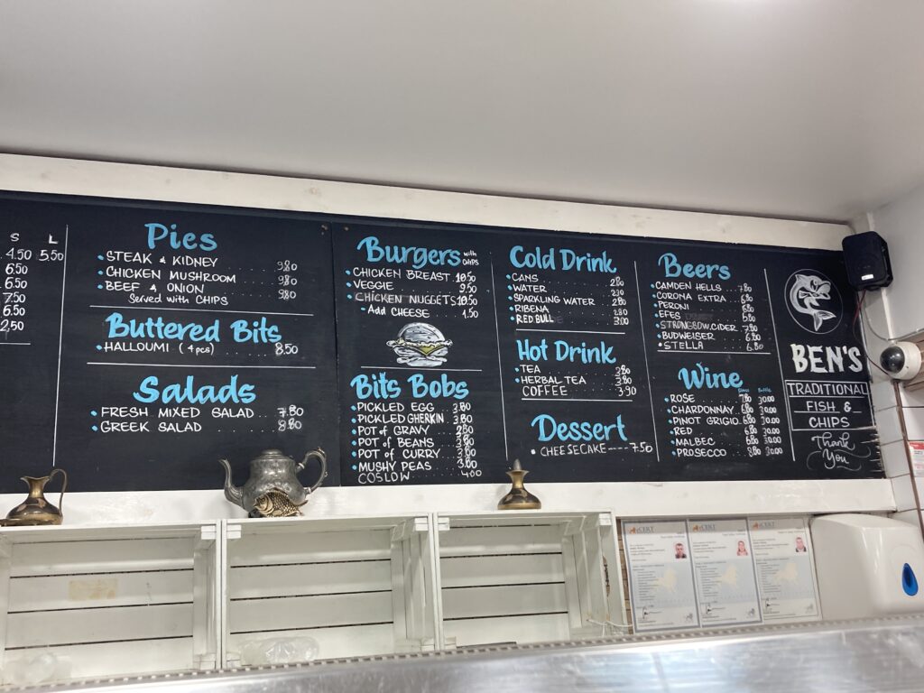 【英國倫敦美食】Ben’s Fish & Chips:倫敦街頭的平價英倫經典炸魚薯條美味攻略 Ben