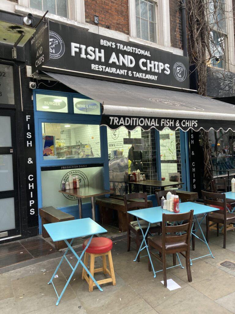 【英國倫敦美食】Ben’s Fish & Chips:倫敦街頭的平價英倫經典炸魚薯條美味攻略 Ben